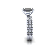 Emerald Cut Moissanite Engagement ring Forever One Moissanite