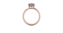 Oval Moissanite Engagement Ring Diamond Hidden Halo