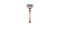 Oval Moissanite Engagement Ring Diamond Hidden Halo