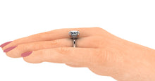 Oval Moissanite Engagement Ring Diamond Hidden Halo