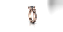 Oval Moissanite Engagement Ring Diamond Hidden Halo