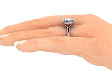 Elongated Cushion Cut Crushed Ice Moissanite Engagement Ring