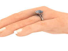 Elongated Cushion Cut Crushed Ice Moissanite Engagement Ring