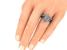 Elongated Cushion Cut Crushed Ice Moissanite Engagement Ring