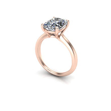 Elongated Cushion Cut Crushed Ice Moissanite Engagement Ring