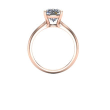 Elongated Cushion Cut Crushed Ice Moissanite Engagement Ring