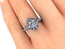 Oval Moissanaite Engagement Ring, 4.20 Carats, Recycled Platinum, Ethical Diamonds
