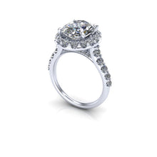 Earth Friendly Oval Forever One Moissanite Engagement Ring 4 Carats
