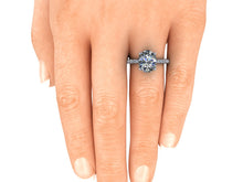 Oval Moissanaite Engagement Ring, 4.20 Carats, Recycled Platinum, Ethical Diamonds