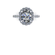 Earth Friendly Oval Forever One Moissanite Engagement Ring 4 Carats