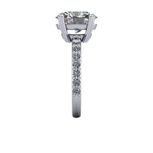 Oval Moissanaite Engagement Ring, 4.20 Carats, Recycled Platinum, Ethical Diamonds