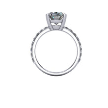 Oval Moissanaite Engagement Ring, 4.20 Carats, Recycled Platinum, Ethical Diamonds