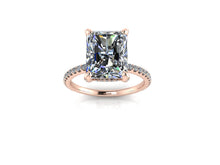 Large Harro Moissanite and Diamond Engagement Ring