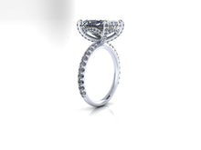 Radiant Cut NEO Moissanite Engagement Ring, 3.90 Carats, Recycled White Gold