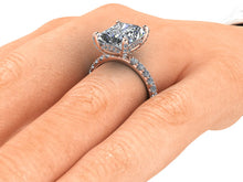 Large Harro Moissanite and Diamond Engagement Ring