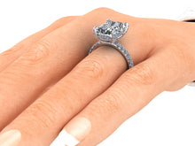 Radiant Cut NEO Moissanite Engagement Ring, 3.90 Carats, Recycled White Gold