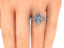 Large Harro Moissanite and Diamond Engagement Ring