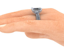 Radiant Cut NEO Moissanite Engagement Ring, 3.90 Carats, Recycled White Gold