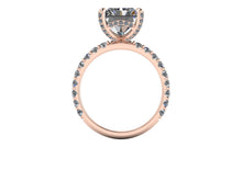 Large Harro Moissanite and Diamond Engagement Ring
