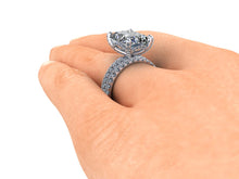 Radiant Cut NEO Moissanite Engagement Ring, 3.90 Carats, Recycled White Gold