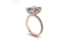 Large Harro Moissanite and Diamond Engagement Ring