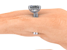 Radiant Cut NEO Moissanite Engagement Ring, 3.90 Carats, Recycled White Gold