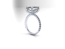 Radiant Cut NEO Moissanite Engagement Ring, 3.90 Carats, Recycled White Gold