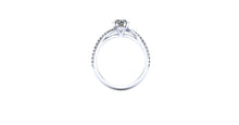 Contemporary Diamond Engagement Ring, Bypass Style in Platinum
