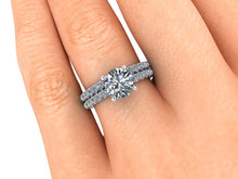 Forever One Moissanite Engagement Ring in Recycled White Gold