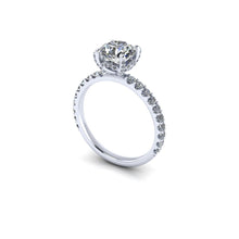 Forever One Moissanite Engagement Ring in Recycled White Gold