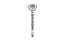Forever One Moissanite Engagement Ring in Recycled White Gold