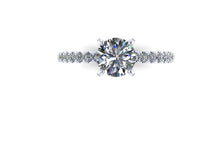 Forever One Moissanite Engagement Ring in Recycled White Gold