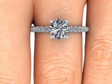 Forever One Moissanite Engagement Ring in Recycled White Gold