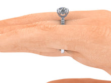 Forever One Moissanite Engagement Ring in Recycled White Gold