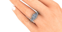 Trilogy Engagement Ring 3 Diamonds Recycled Platinum