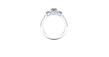 Trilogy Engagement Ring 3 Diamonds Recycled Platinum