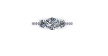 Trilogy Engagement Ring 3 Diamonds Recycled Platinum