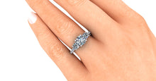 Trilogy Engagement Ring 3 Diamonds Recycled Platinum