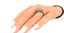 Trilogy Engagement Ring 3 Diamonds Recycled Platinum