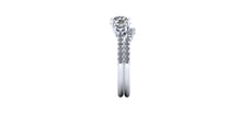 Trilogy Engagement Ring 3 Diamonds Recycled Platinum