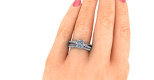 Cushion Cut Diamond Engagement Ring Bypass Engagement Ring