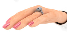 Contemporary Engagement Ring Emerald Cut Forever One Moissanite and Diamonds