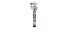 Moissanite Engagement Ring, Cushion Cut Moissanite