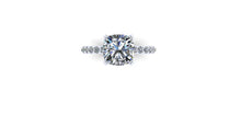 Moissanite Engagement Ring, Cushion Cut Moissanite