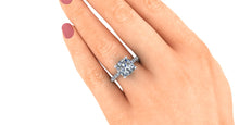 Moissanite Engagement Ring, Cushion Cut Moissanite