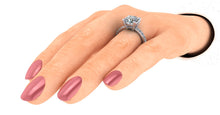 Moissanite Engagement Ring, Cushion Cut Moissanite