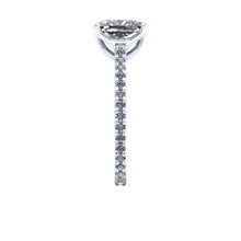 Elongated Cushion Cut Harro Moissanite Engagement Ring in Recycled Platinum