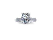 Elongated Cushion Cut Moissanite Engagement Ring