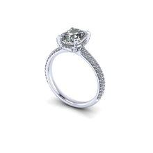 Elongated Cushion Cut Moissanite Engagement Ring