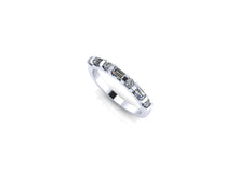 Diamond Anniversary Band, 14k Recycled White Gold, Ethical Diamond Ring
